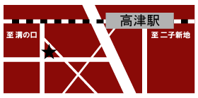 川崎市高津区・バーMATE案内図